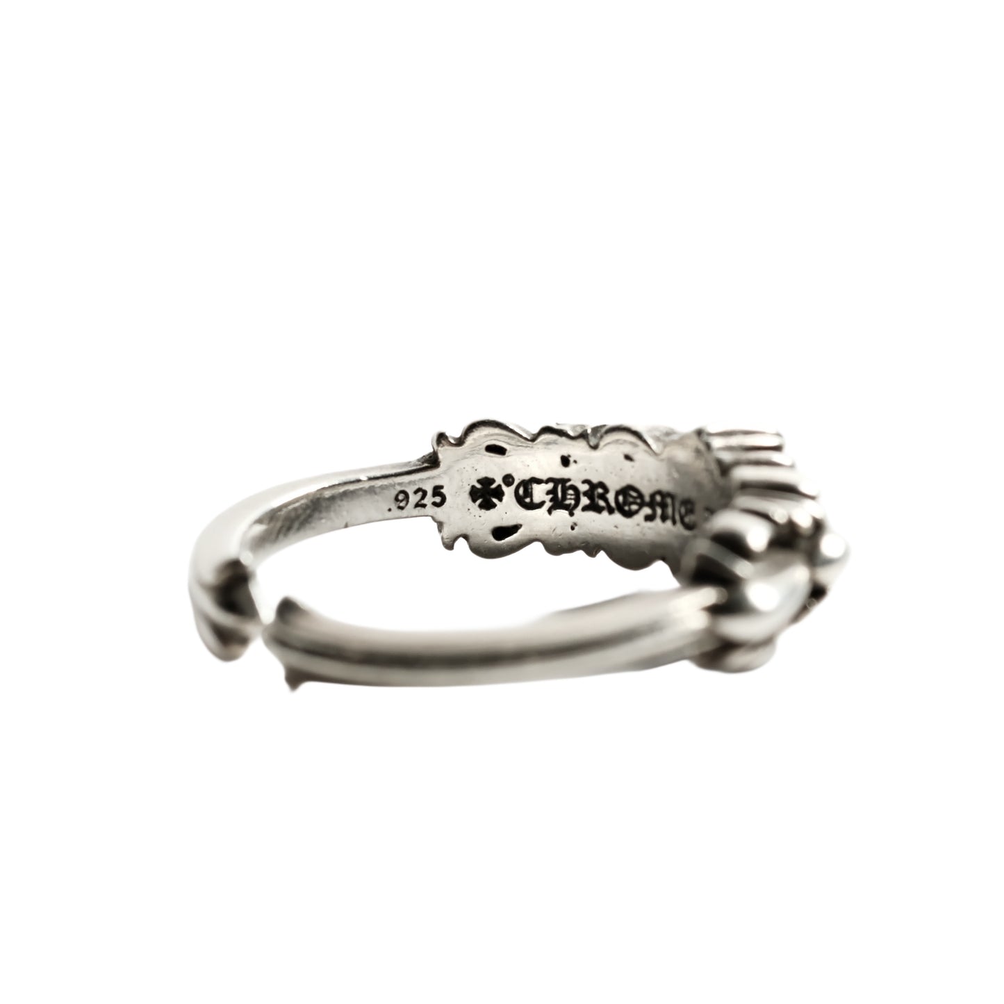 Chrome Hearts BABY CLASSIC DOUBLE FLORAL CROSS OPEN/ BABY CLSC DBL FLRL CRS OPEN ring