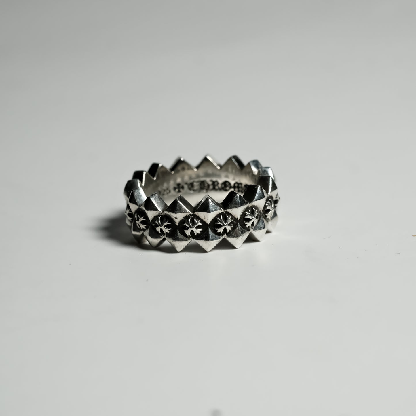 Chrome Hearts PYRAMID DOUBLE PLUS ring