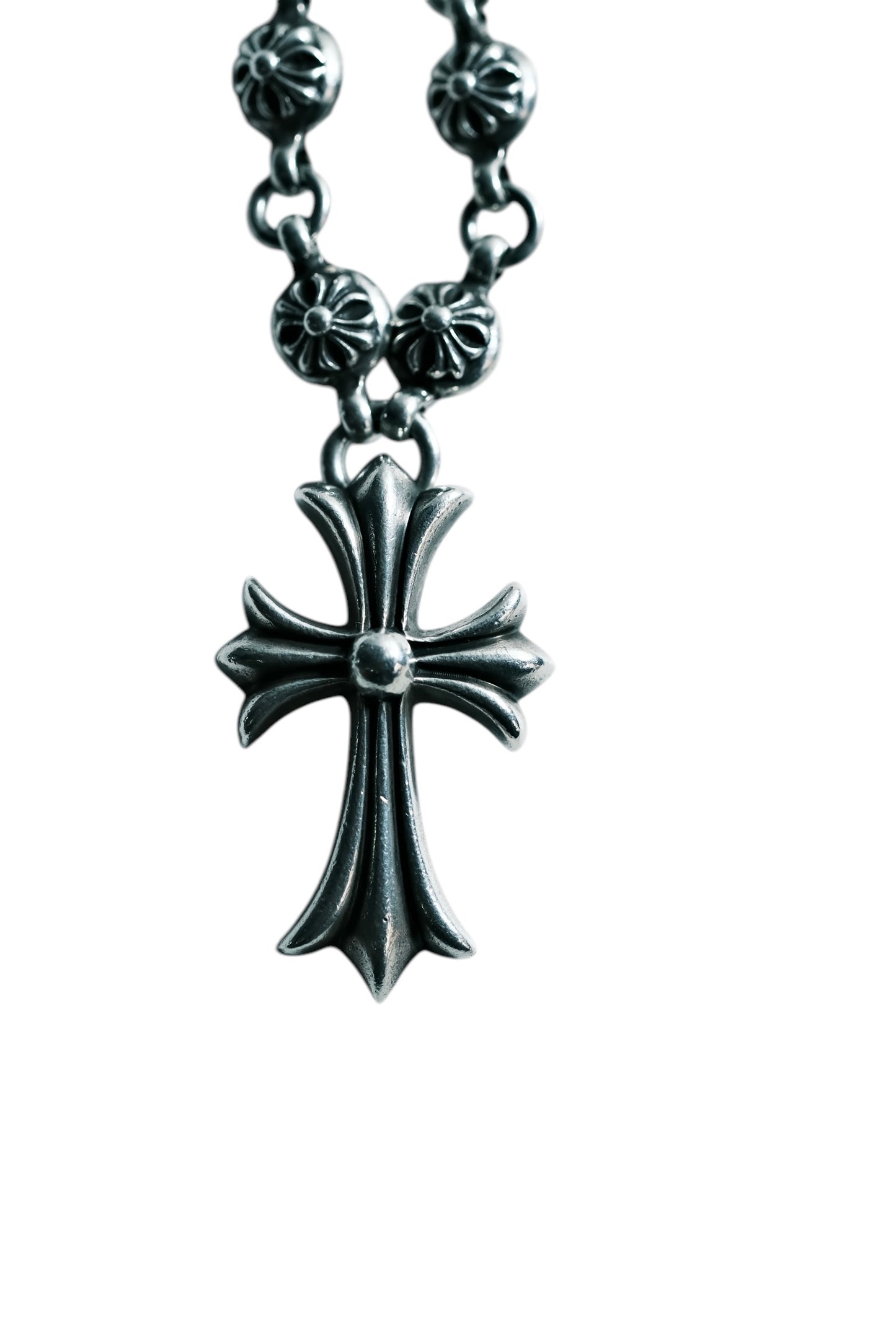 Chrome Hearts #1 CROSS BALL CHAIN W MEDIUM CROSS necklace