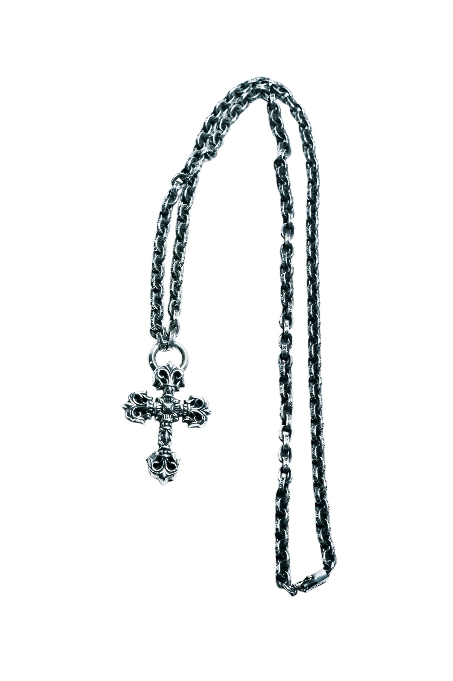 Chrome Hearts FILIG CROSS XS W PAPER CHAIN 24INCH necklace