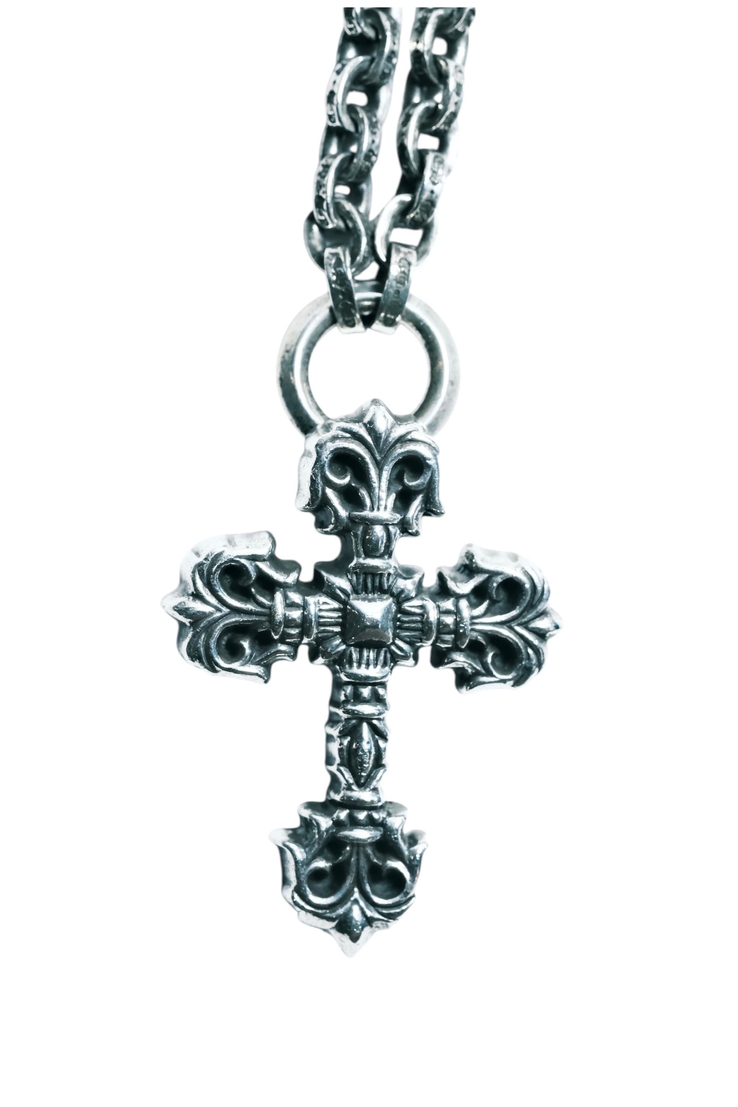 Chrome Hearts FILIG CROSS XS W PAPER CHAIN 24INCH necklace