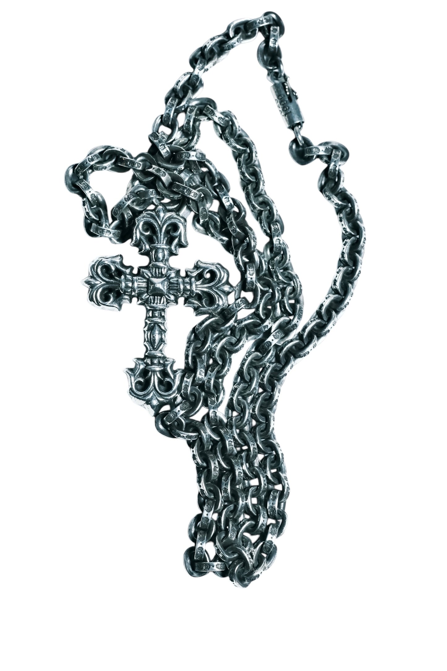 Chrome Hearts FILIG CROSS XS W PAPER CHAIN 24INCH necklace