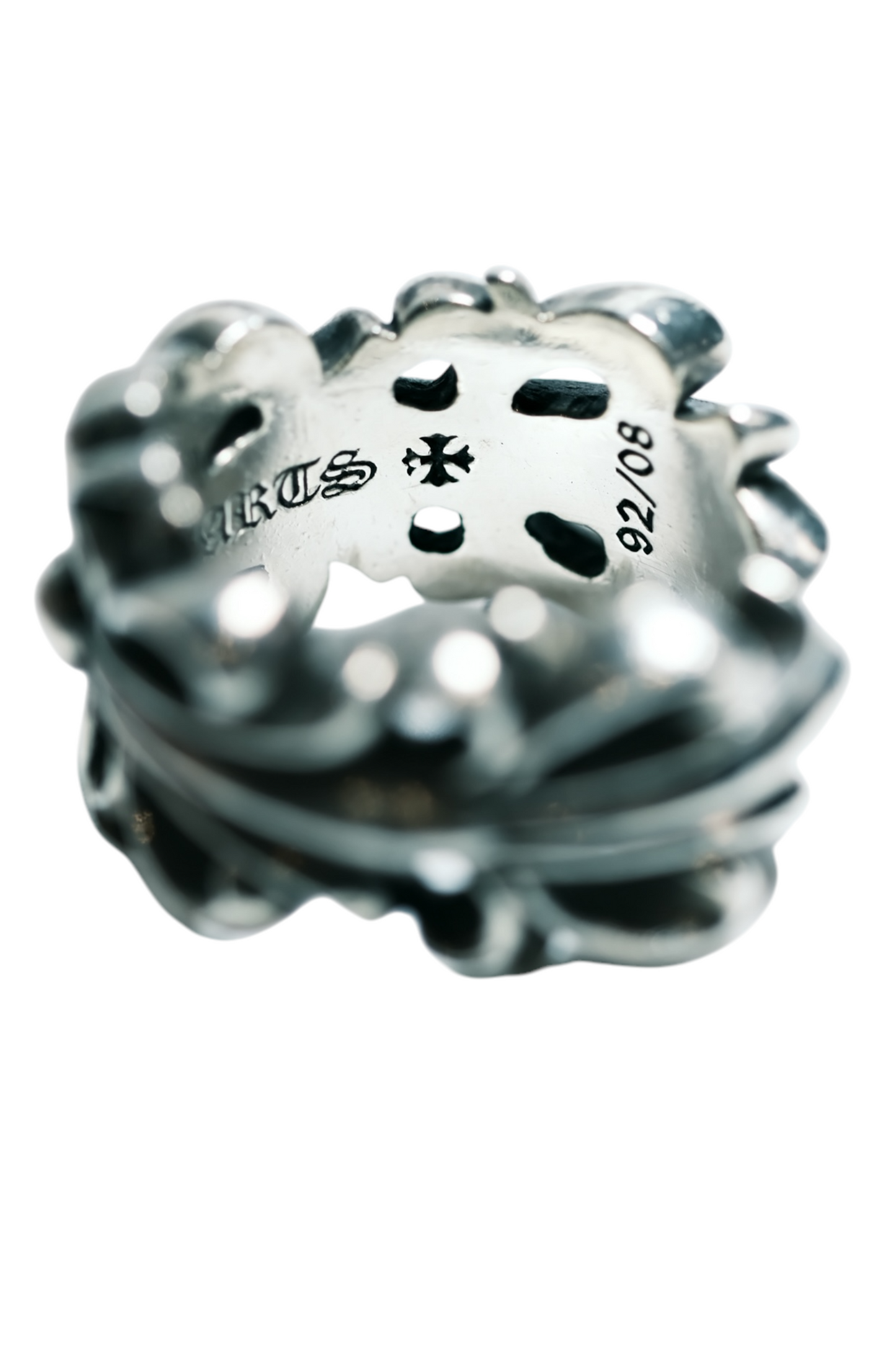 Chrome Hearts DOUBLE FLORAL CROSS/DBL FLRL CRS ring