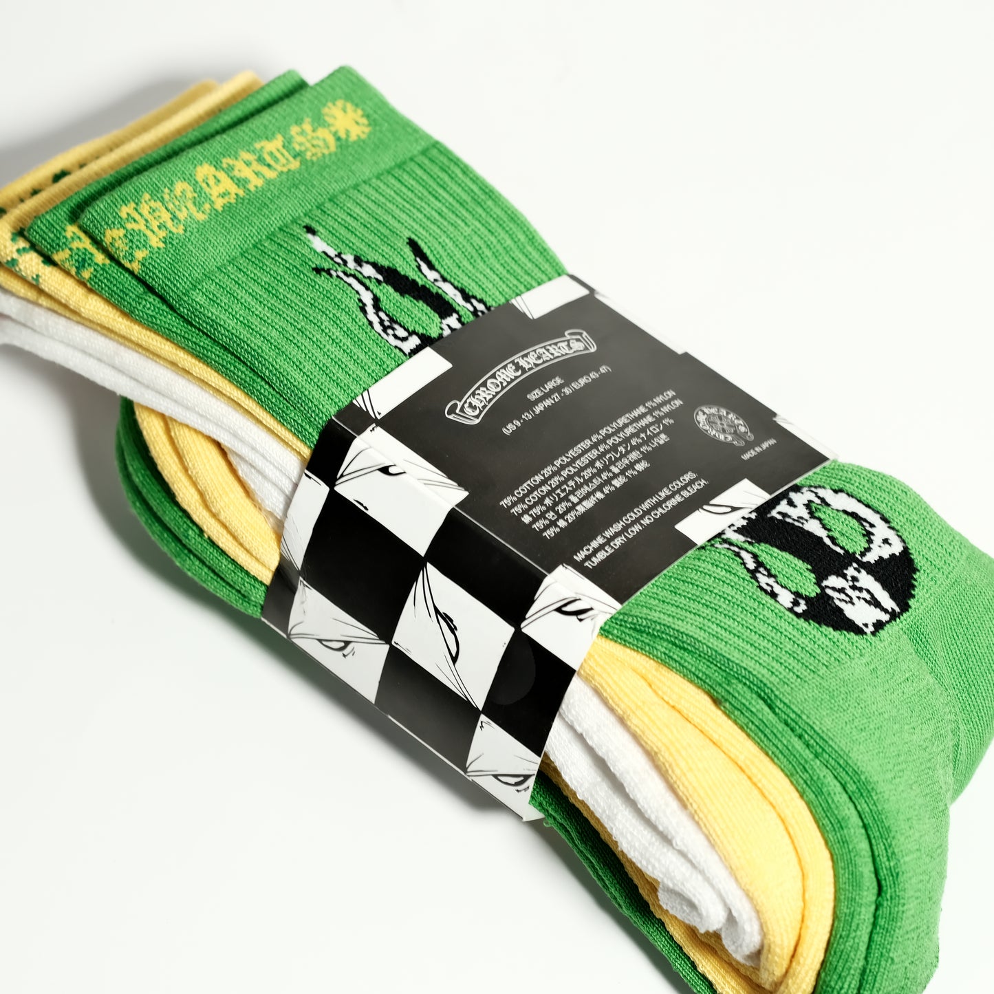 Chrome Hearts 3PK MATTY BOY FLAME SOCKS