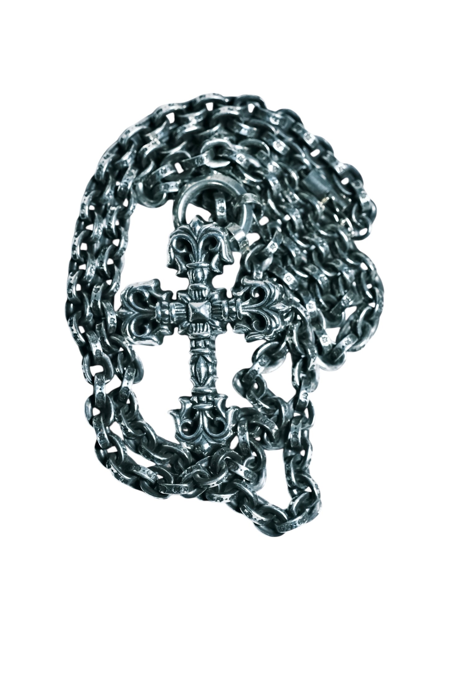Chrome Hearts FILIG CROSS XS W PAPER CHAIN 24INCH necklace