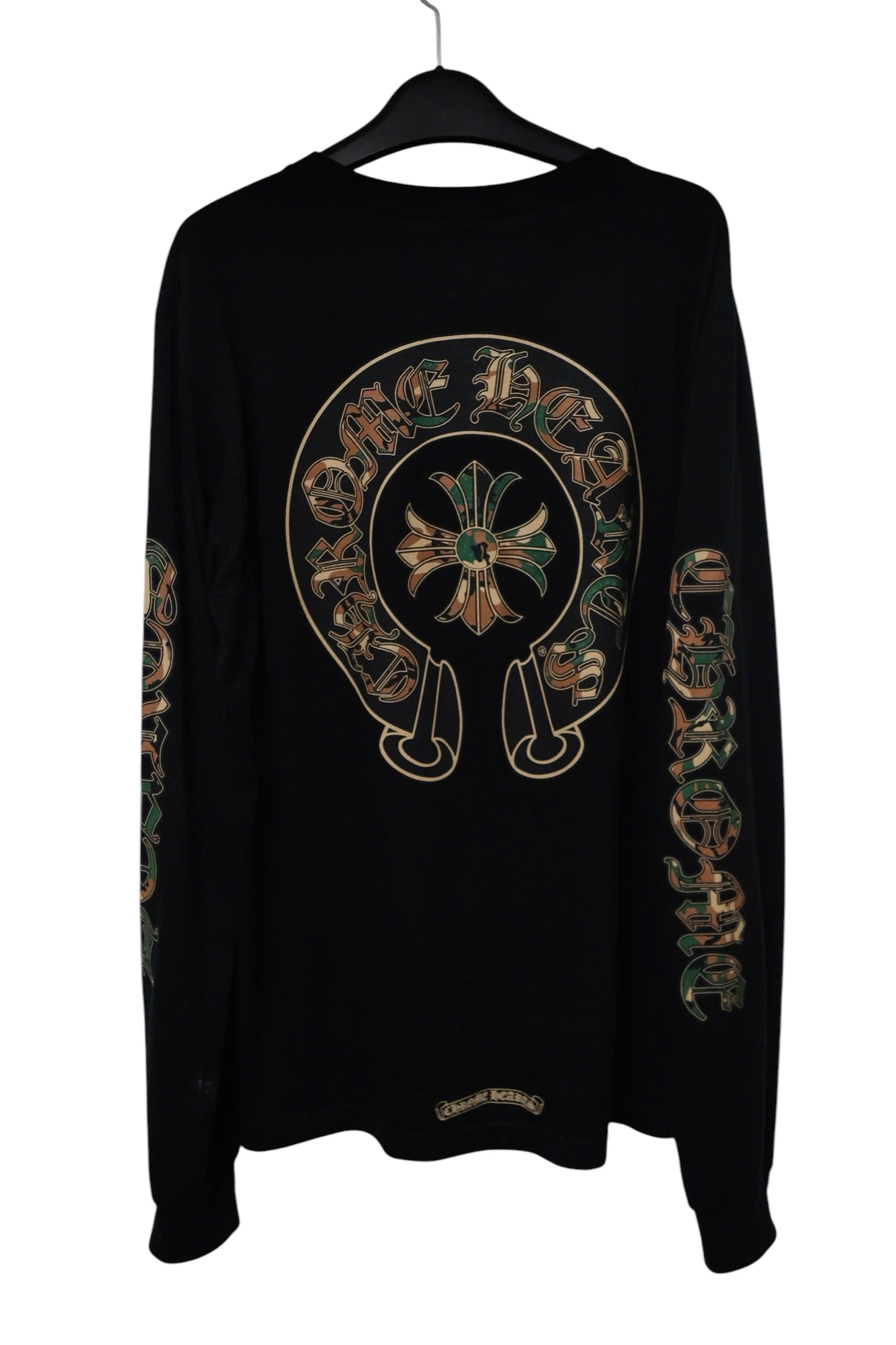 Chrome Hearts BLACK & CAMO TRIPLE CROSS LONG SLEEVE T-Shirt