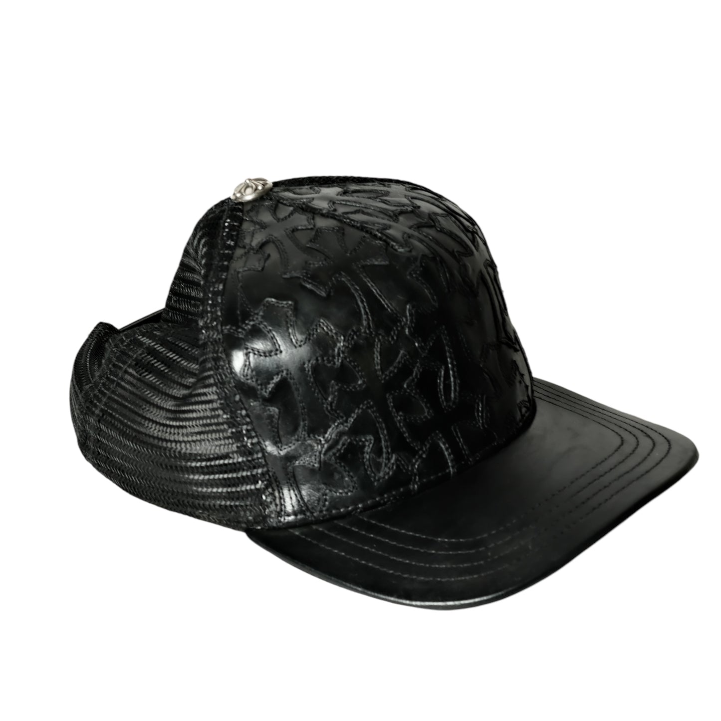 Chrome Hearts LEATHER MULTI CROSS PATCH TRUCKER CAP