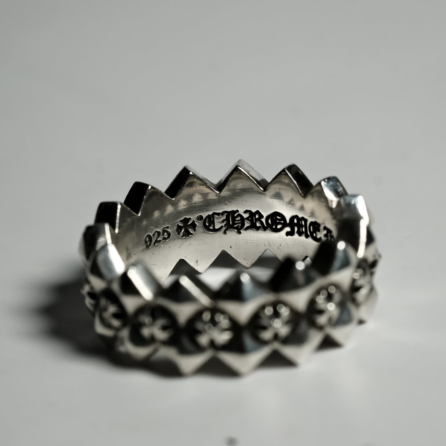 Chrome Hearts PYRAMID DOUBLE PLUS ring