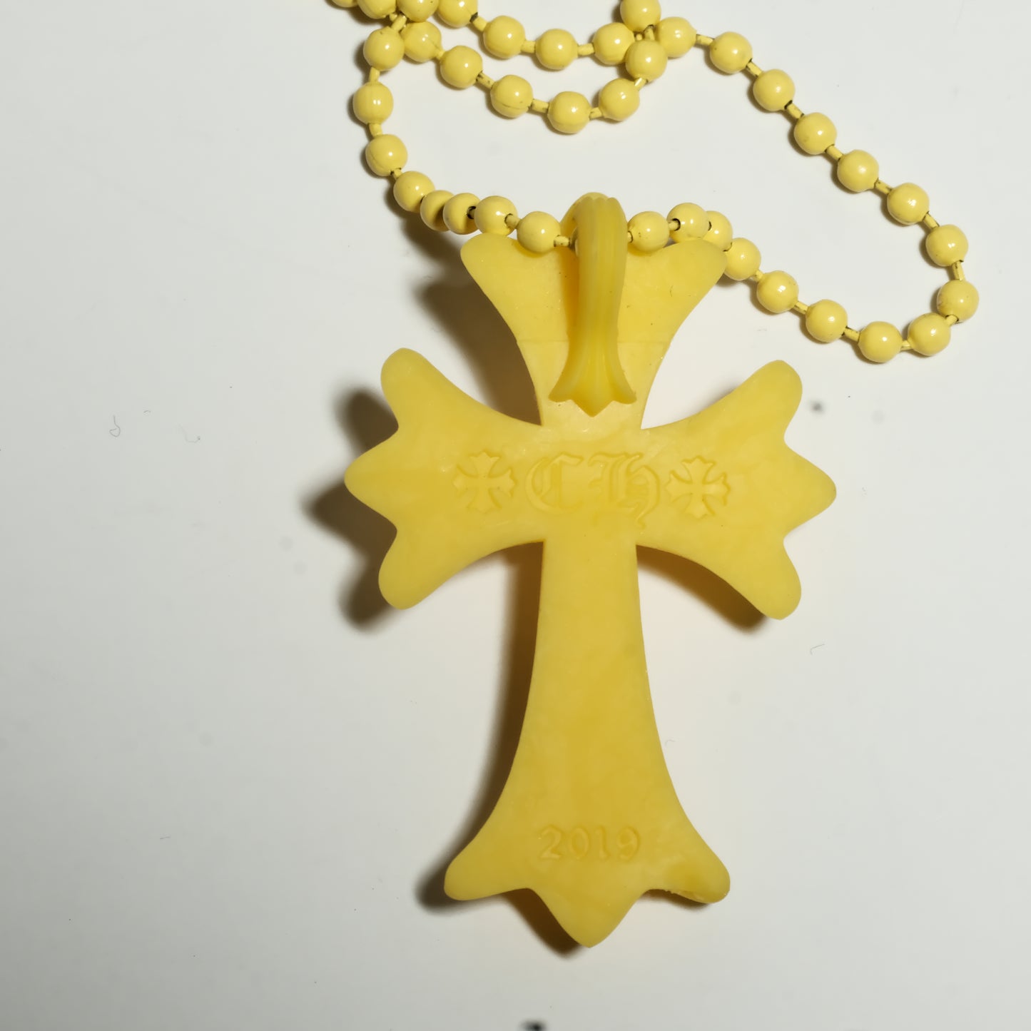 Chrome Hearts 20th anniv. RUBBER CH CROSS SML necklace