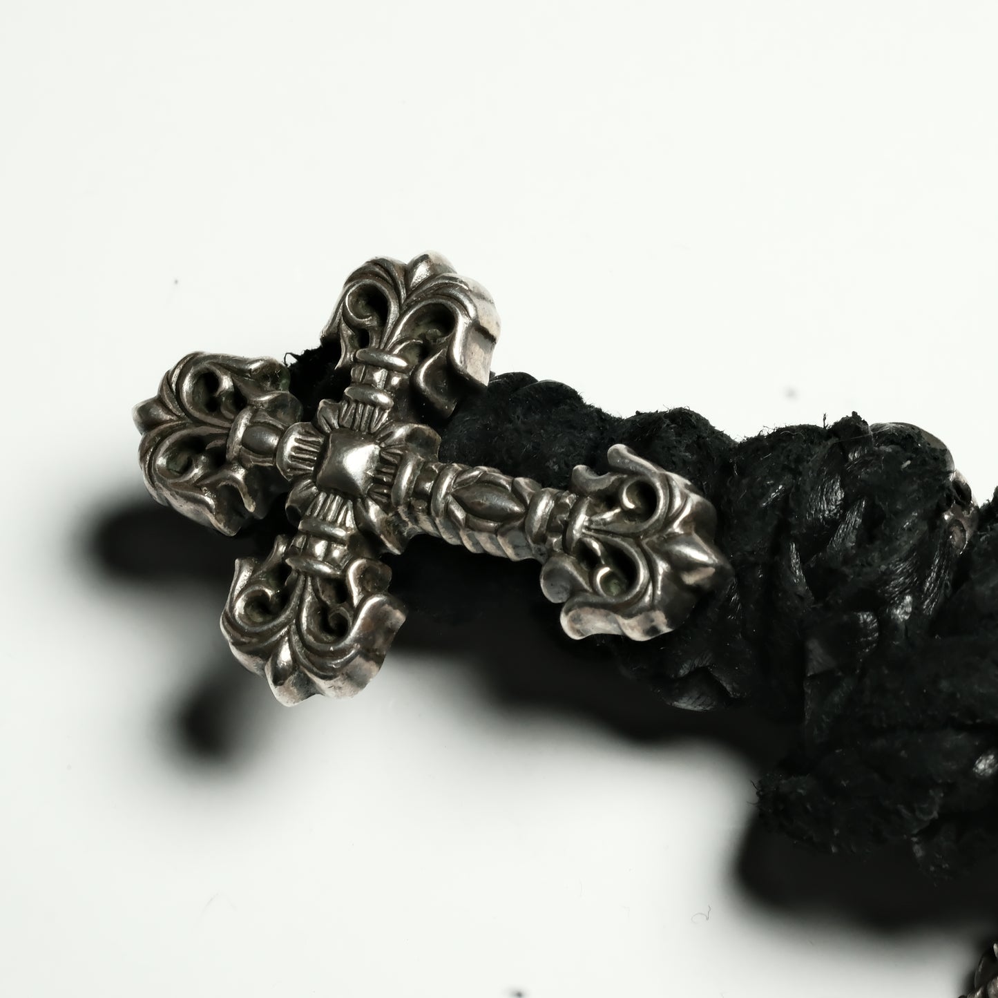 Chrome Hearts FILIGREE W LEATHER BRAID ネックレス