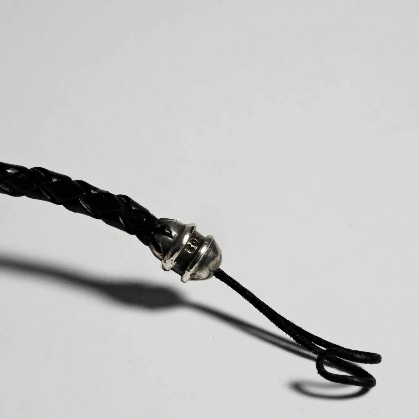 Chrom Hearts PHONE STRAP - TINY BRAID COR BLK L THR - DAGGER NO.5