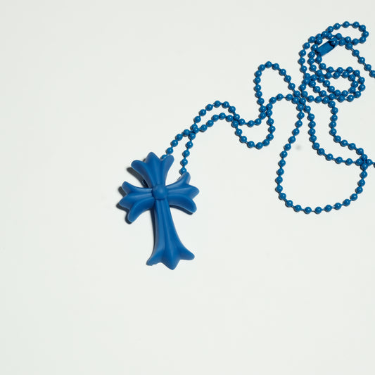Chrome Hearts 20th anniv. RUBBER CH CROSS SML necklace