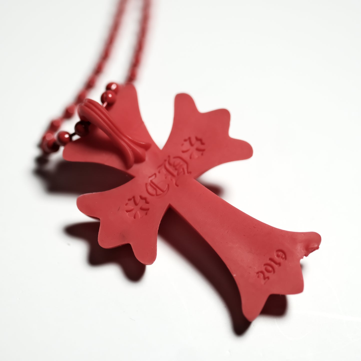 Chrome Hearts 20th anniv. RUBBER CH CROSS SML necklace