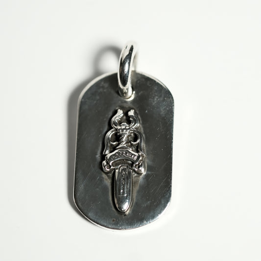 Chrome Hearts DAGGER RAISED DOGTAG pendant
