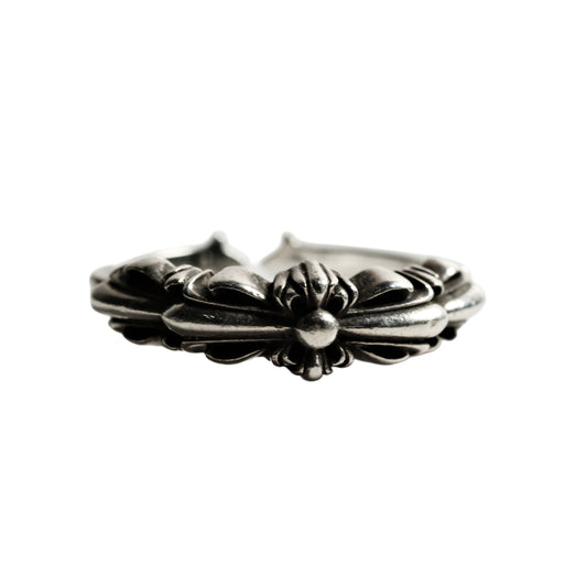 Chrome Hearts BABY CLASSIC DOUBLE FLORAL CROSS OPEN/ BABY CLSC DBL FLRL CRS OPEN ring