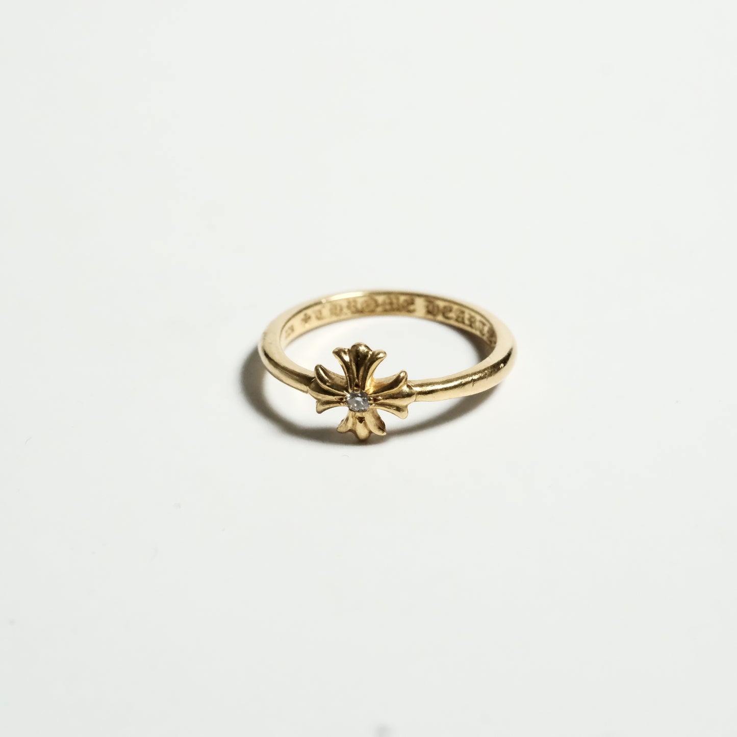 Chrome Hearts 22K BUBBLEGUM CH PLUS PAVE DIA/ 22K BUBBLGM CH PLS P/D ring
