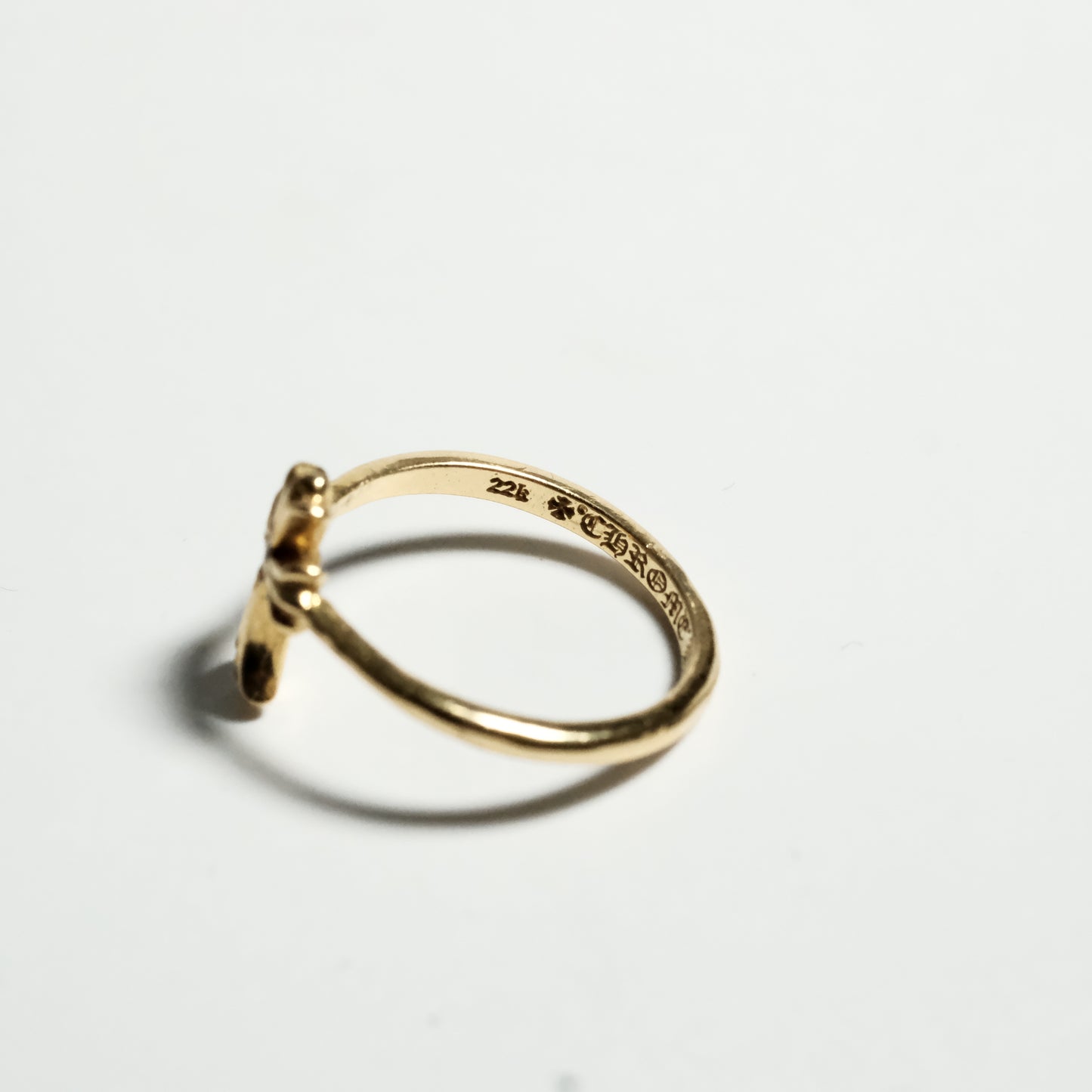 Chrome Hearts 22K BUBBLEGUM CH CROSS PAVE DIA/ 22K BUBBLGM CH CRS P/D ring