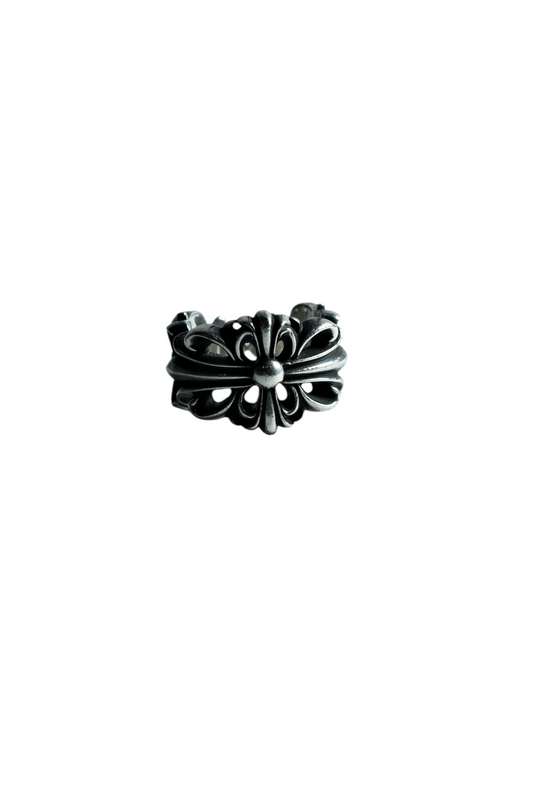 Chrome Hearts DOUBLE FLORAL CROSS/DBL FLRL CRS ring