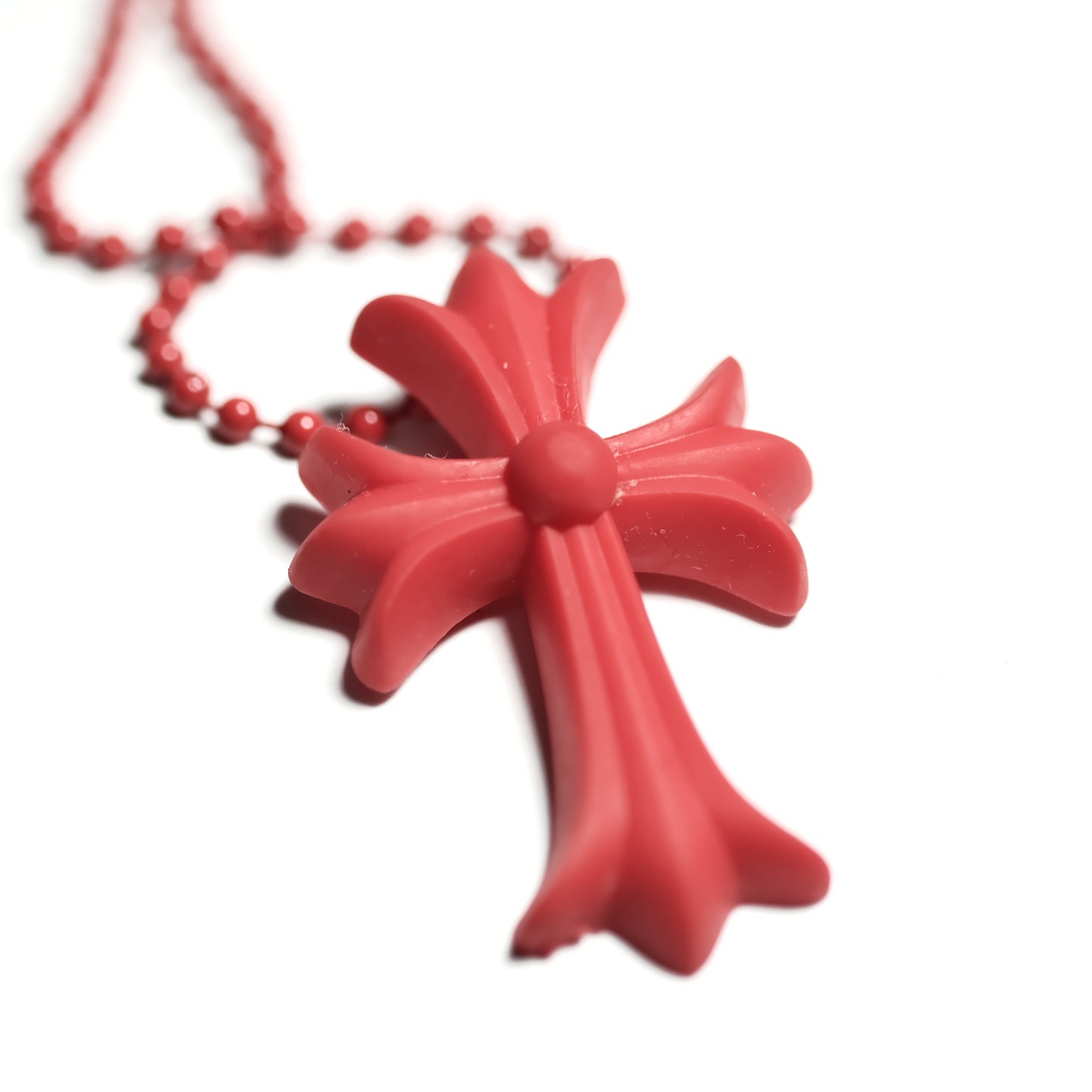 Chrome Hearts 20th anniv. RUBBER CH CROSS SML necklace
