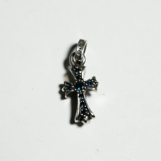 Chrome Hearts BABYFAT CROSS PAVE SAPHERE aftermarket/ CRS BBFAT P/SAP after