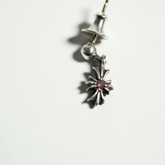 Chrome Hearts TINY E PLUS DROP 1 RUBY/ TNY E CH PLS DRP1 RUBY earring