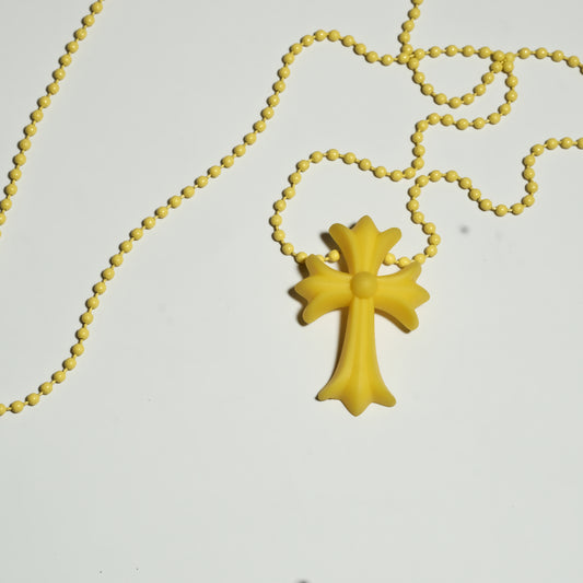 Chrome Hearts 20th anniv. RUBBER CH CROSS SML necklace
