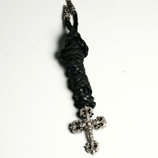 Chrome Hearts FILIGREE W LEATHER BRAID ネックレス