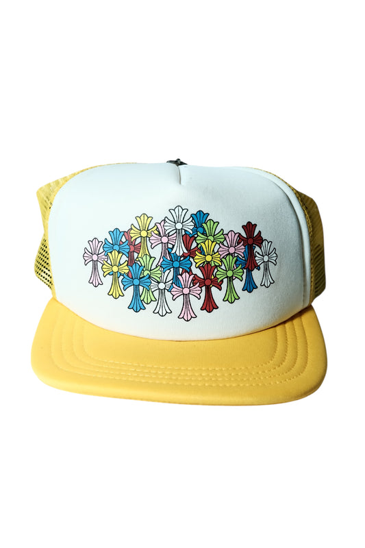 Chrome Hearts MULTI COLOR SEMETERY CROSS TRUCKER CAP